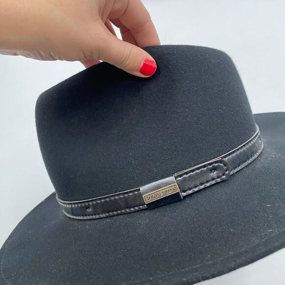 Pendleton black wool wide brim hat main image 4